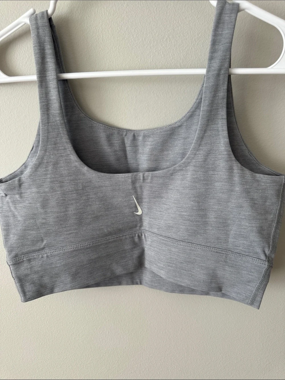 Light Grey Crop Nike Dri fit sports bra- Soft Everyday Support